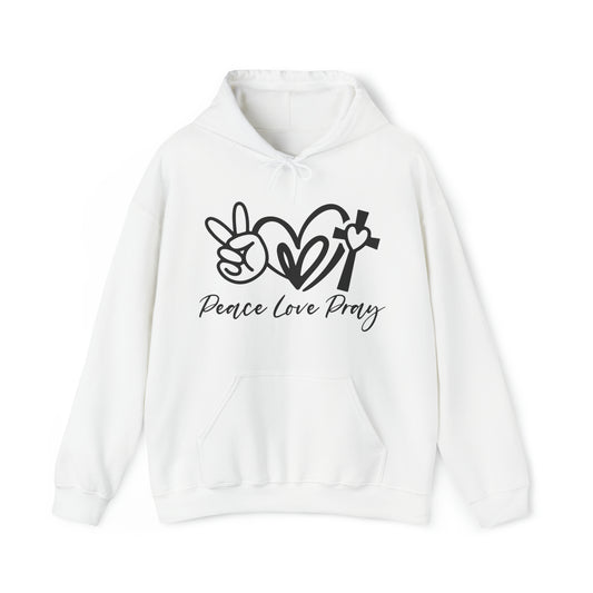 Peace Love Pray Premium Hoodie White tosave1life.com