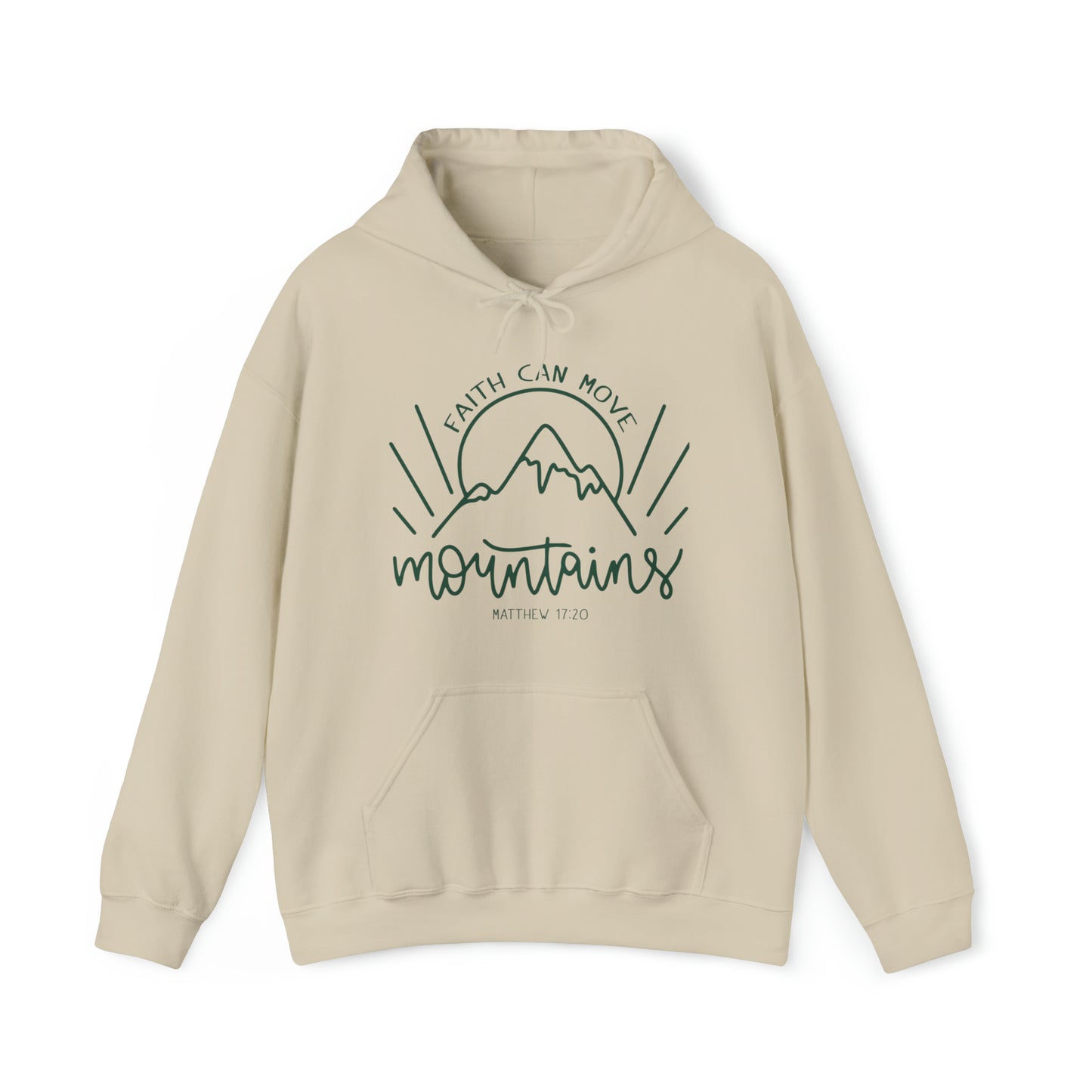 Faith Can Move Mountains Premium Hoodie Sand tosave1life.com