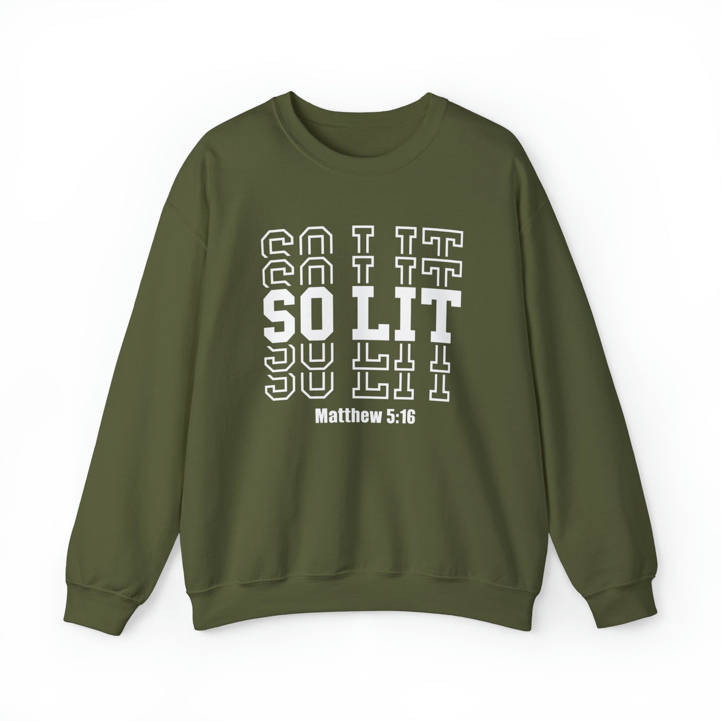 So Lit Premium Sweatshirt Military Green tosave1life.com