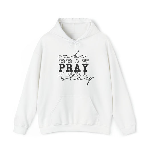Wake Pray Slay Premium Hoodie White tosave1life.com