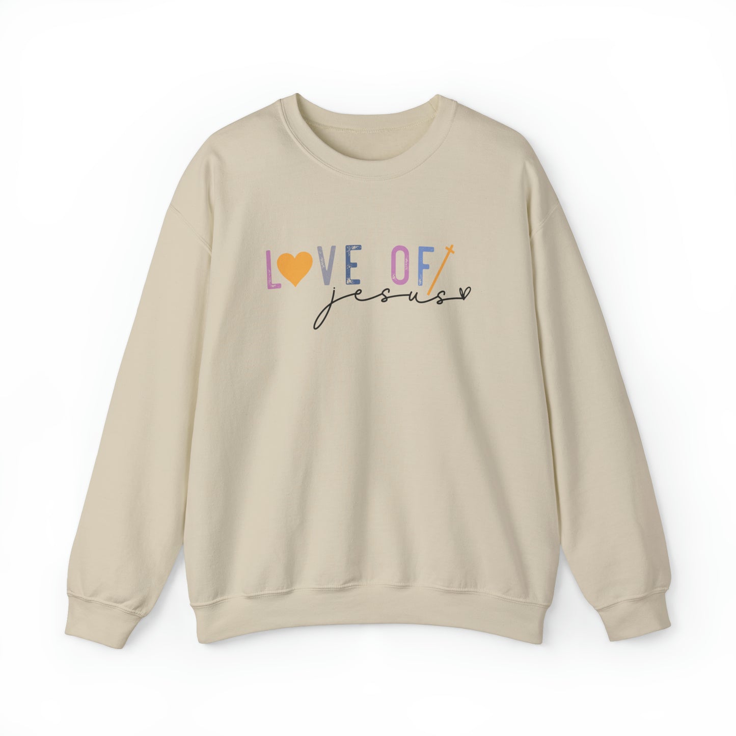 Love of Jesus Premium Sweatshirt Sand tosave1life.com