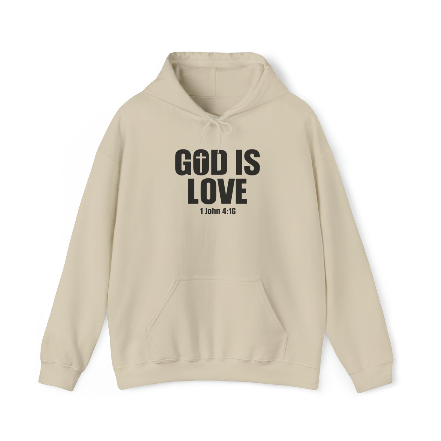 God Is Love Premium Hoodie Sand tosave1life.com