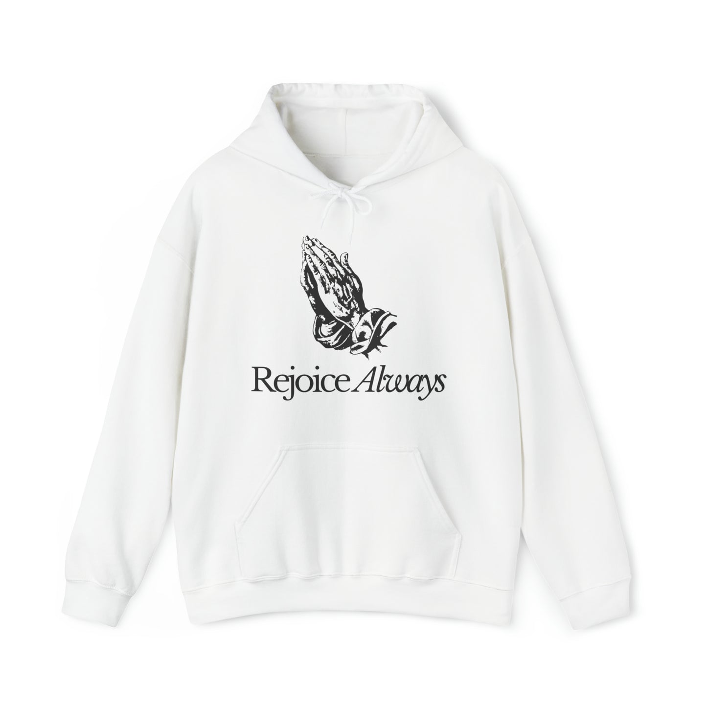 Rejoice Always Premium Hoodie White tosave1life.com