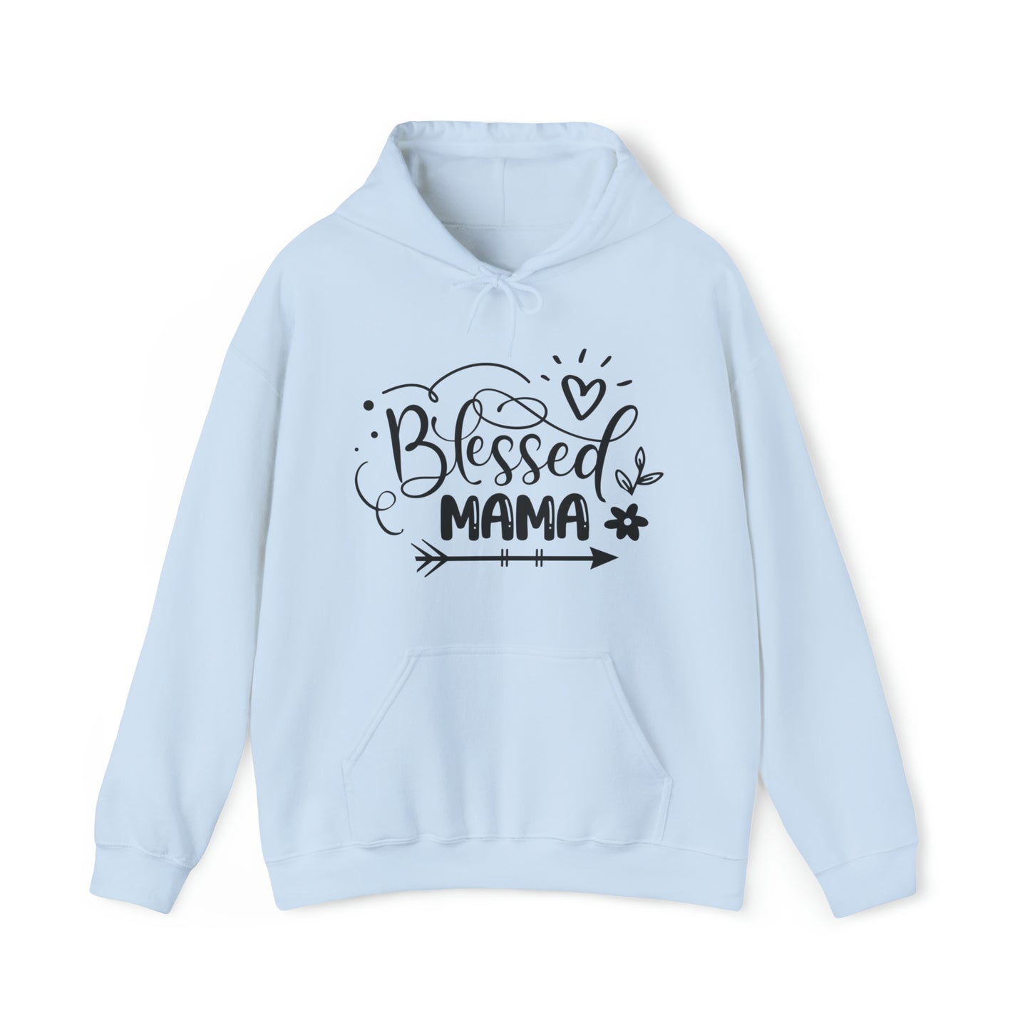 Blessed Mama Premium Hoodie Light Blue tosave1life.com