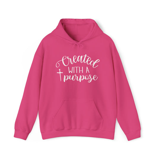 Created With a Purpose Premium Hoodie Heliconia tosave1life.com