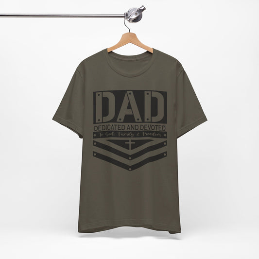 Dad Dedicated and Devoted Premium Shirt