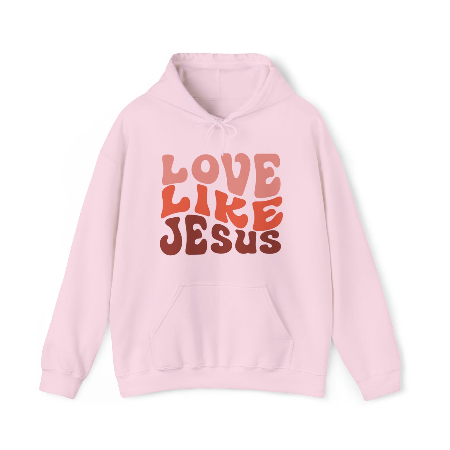 Love Like Jesus Premium Hoodie Light Pink tosave1life.com