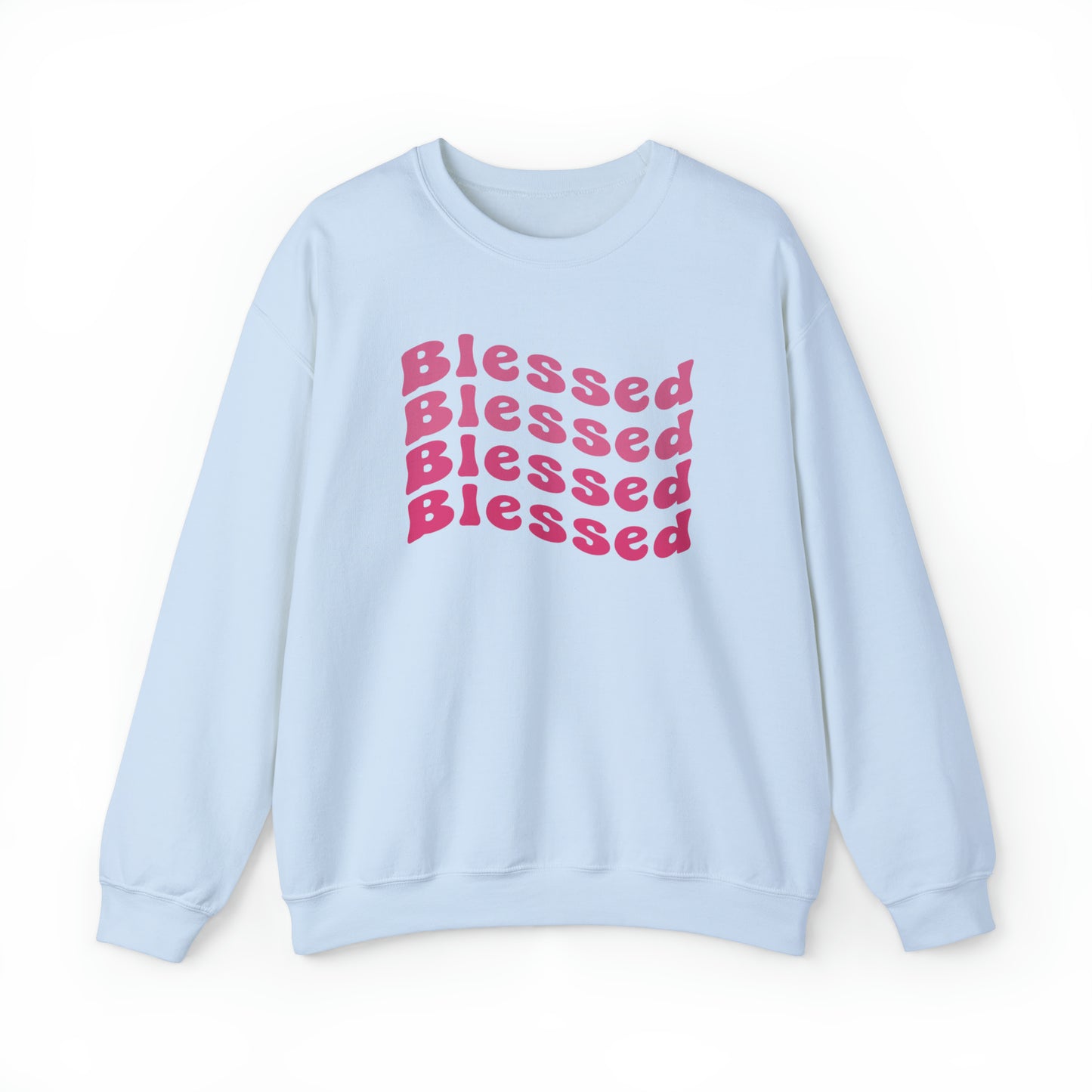 Blessed Premium Sweatshirt Light Blue tosave1life.com