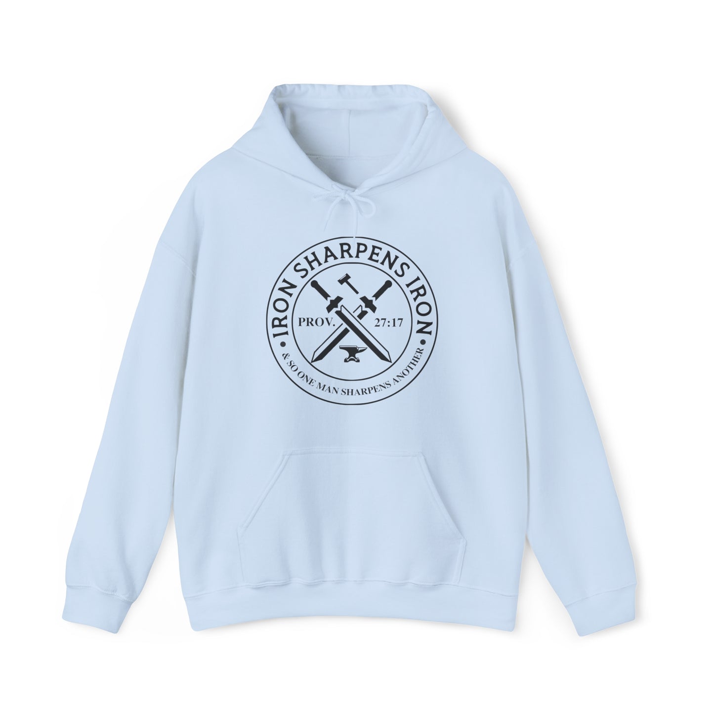 Iron Sharpens Iron Premium Hoodie Light Blue tosave1life.com