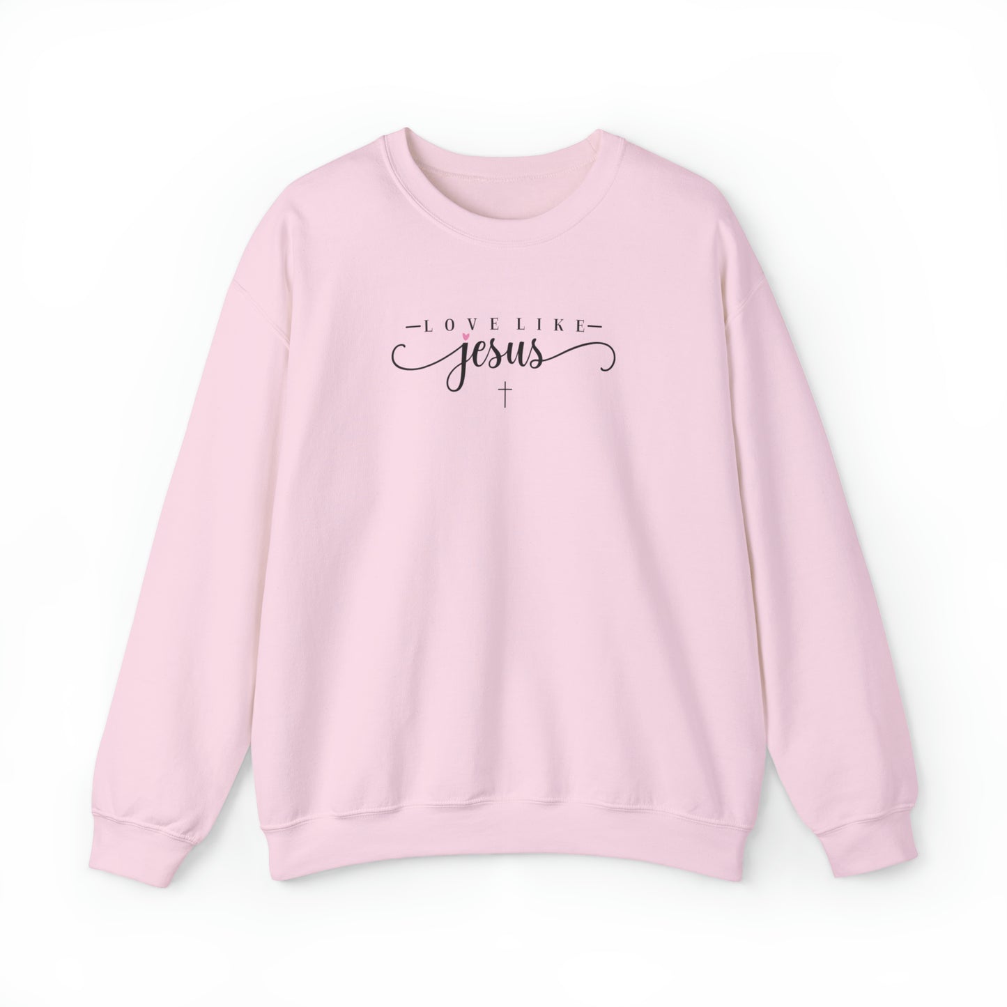 Love Like Jesus Premium Sweatshirt Light Pink tosave1life.com
