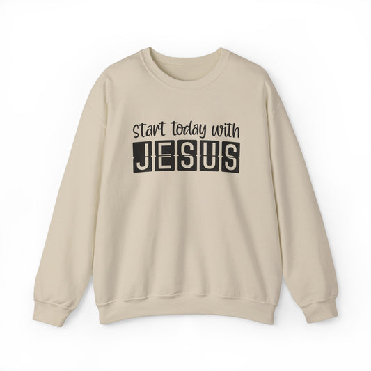 Start Today With Jesus Premium Sweatshirt