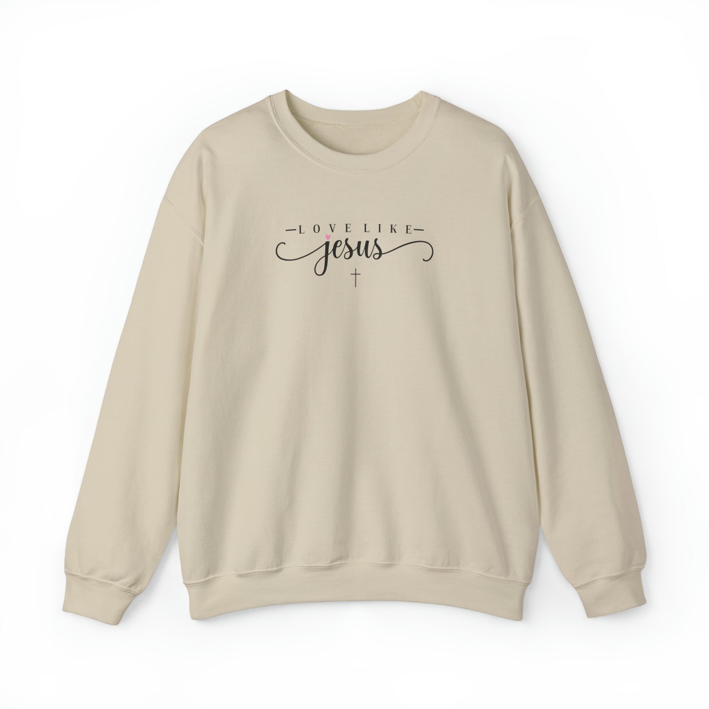 Love Like Jesus Premium Sweatshirt Sand tosave1life.com