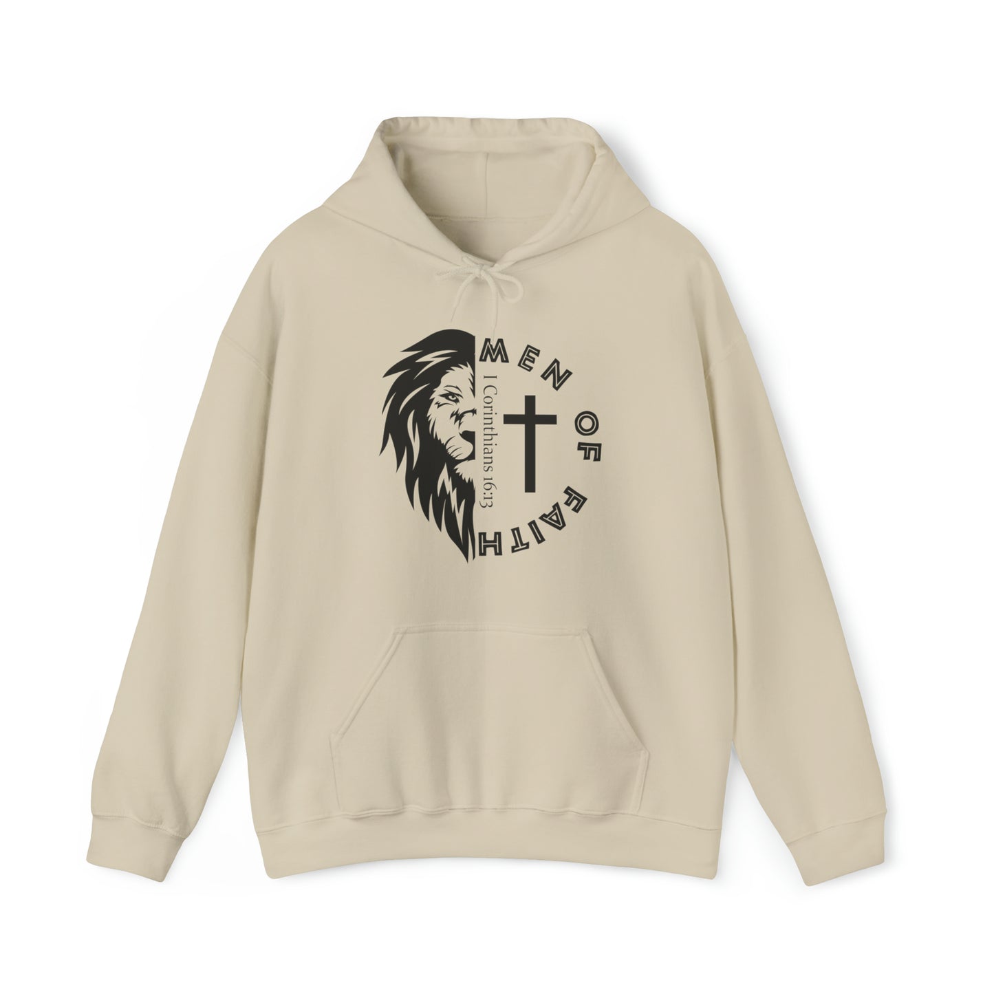 Men of Faith Premium Hoodie Sand tosave1life.com