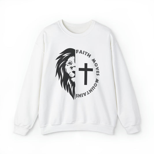 Faith Moves Mountains Premium Sweatshirt White tosave1life.com