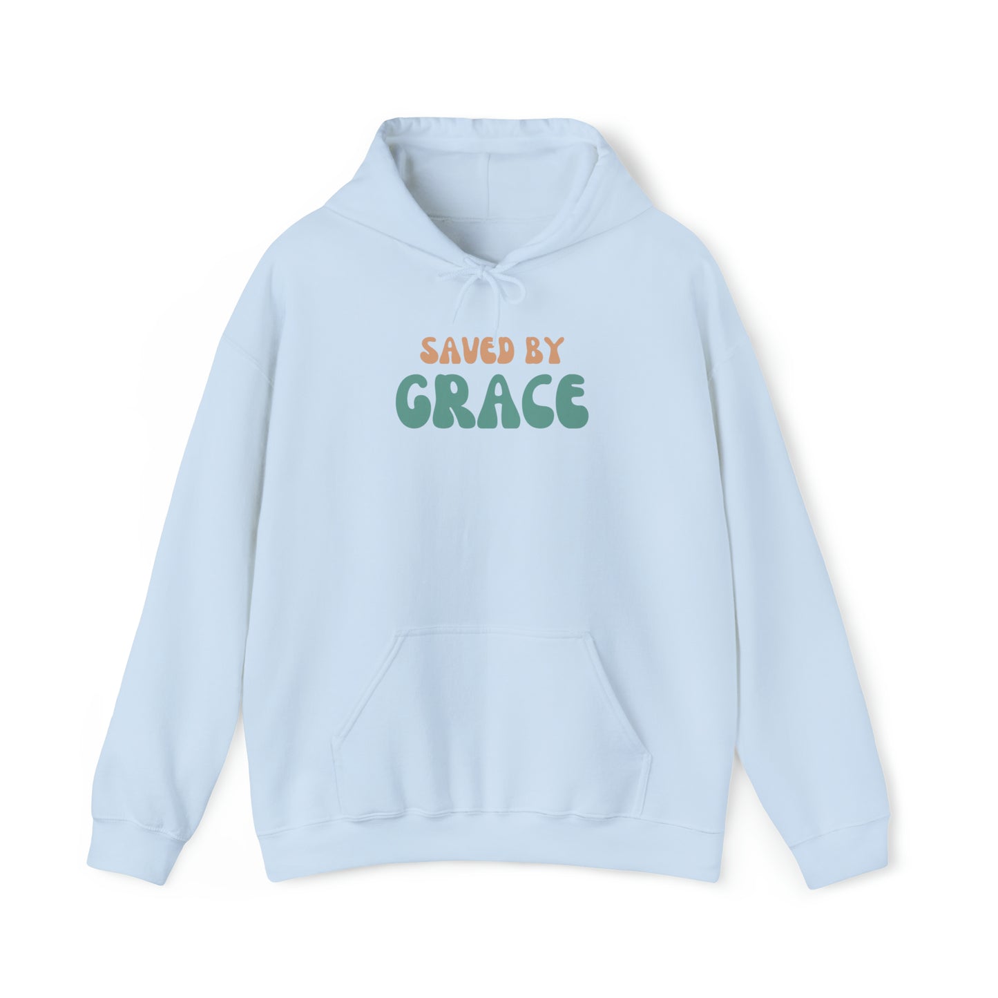Saved by Grace Premium Hoodie Light Blue tosave1life.com