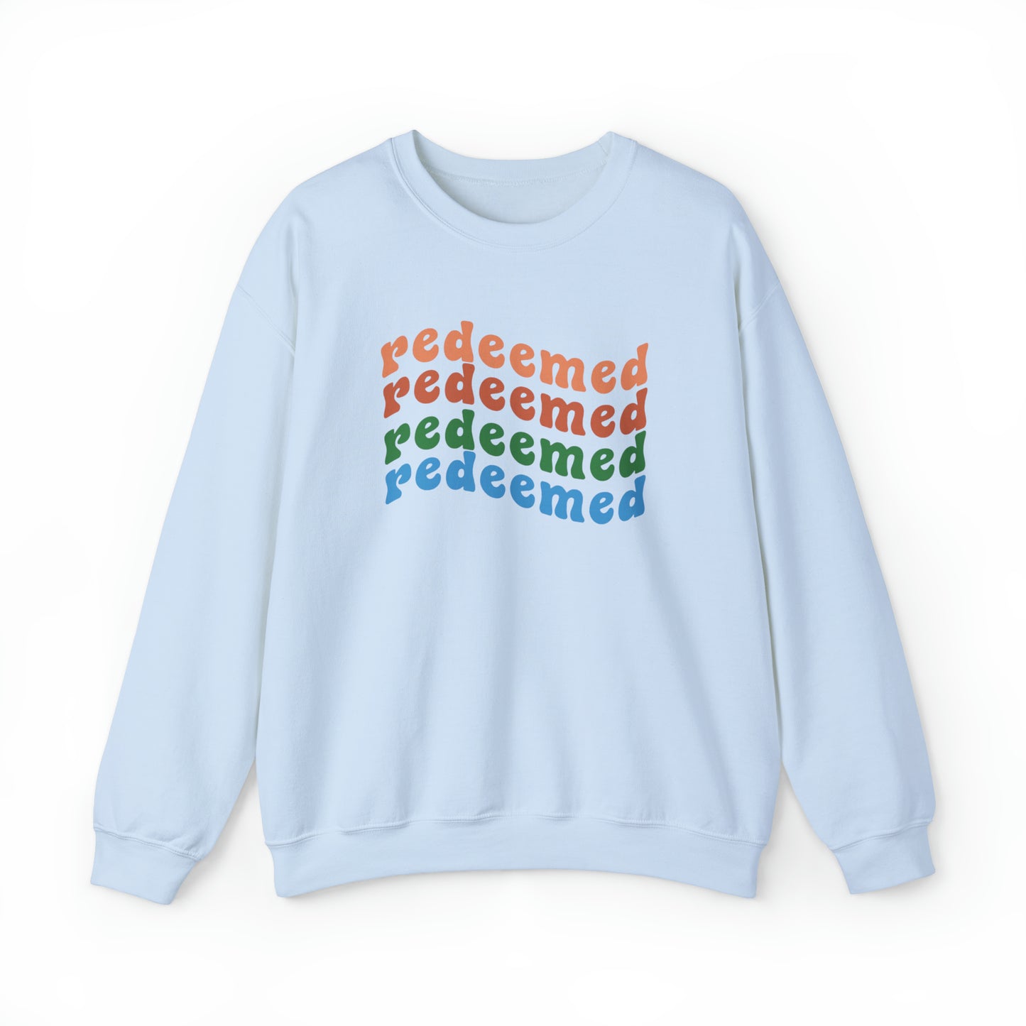 Redeemed Premium Sweatshirt Light Blue tosave1life.com
