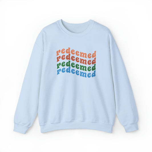 Redeemed Premium Sweatshirt Light Blue tosave1life.com