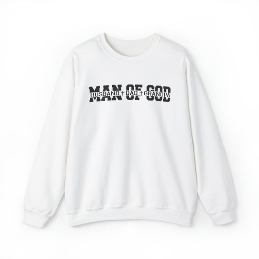 Man of God Premium Sweatshirt White tosave1life.com