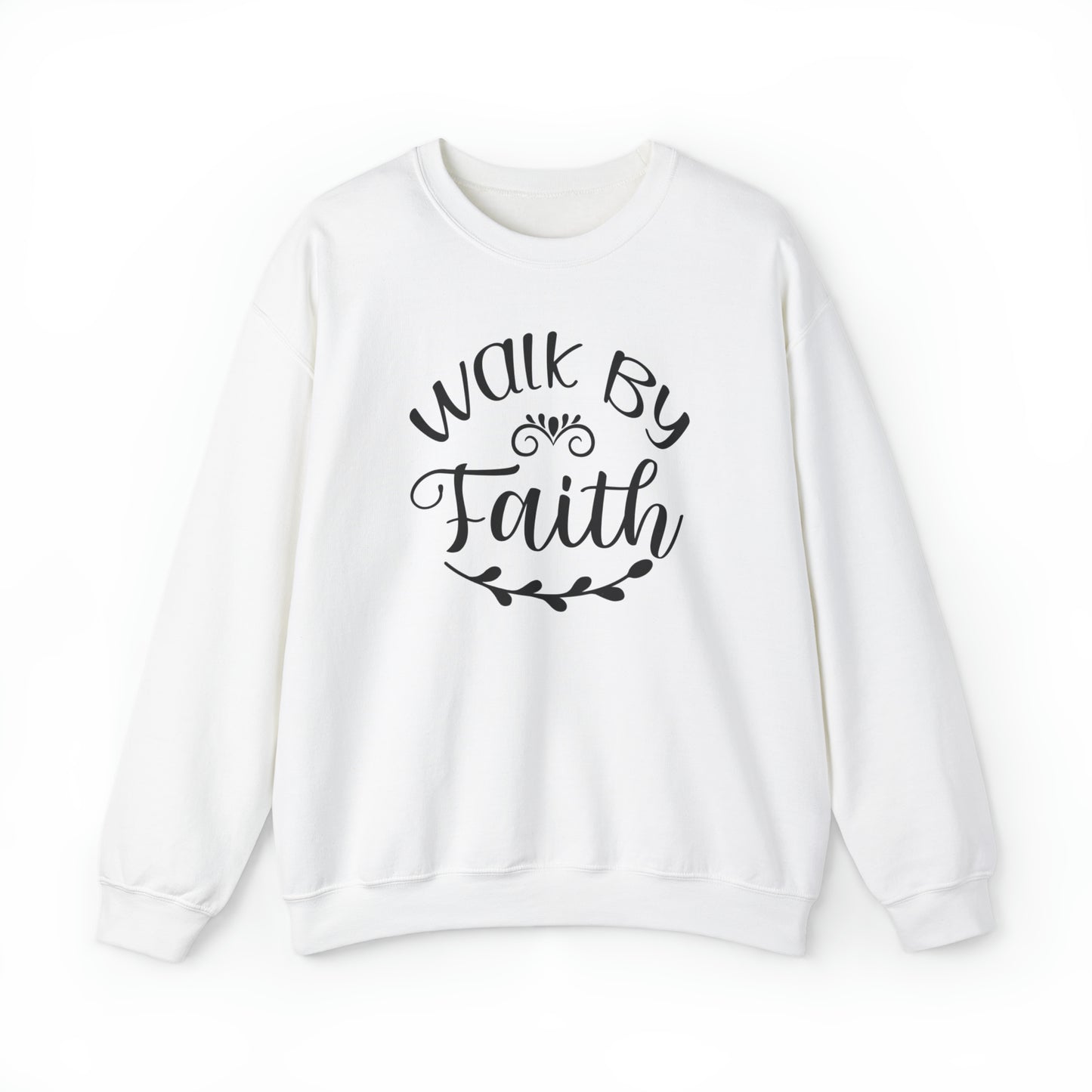 Walk by Faith Premium Sweatshirt White tosave1life.com