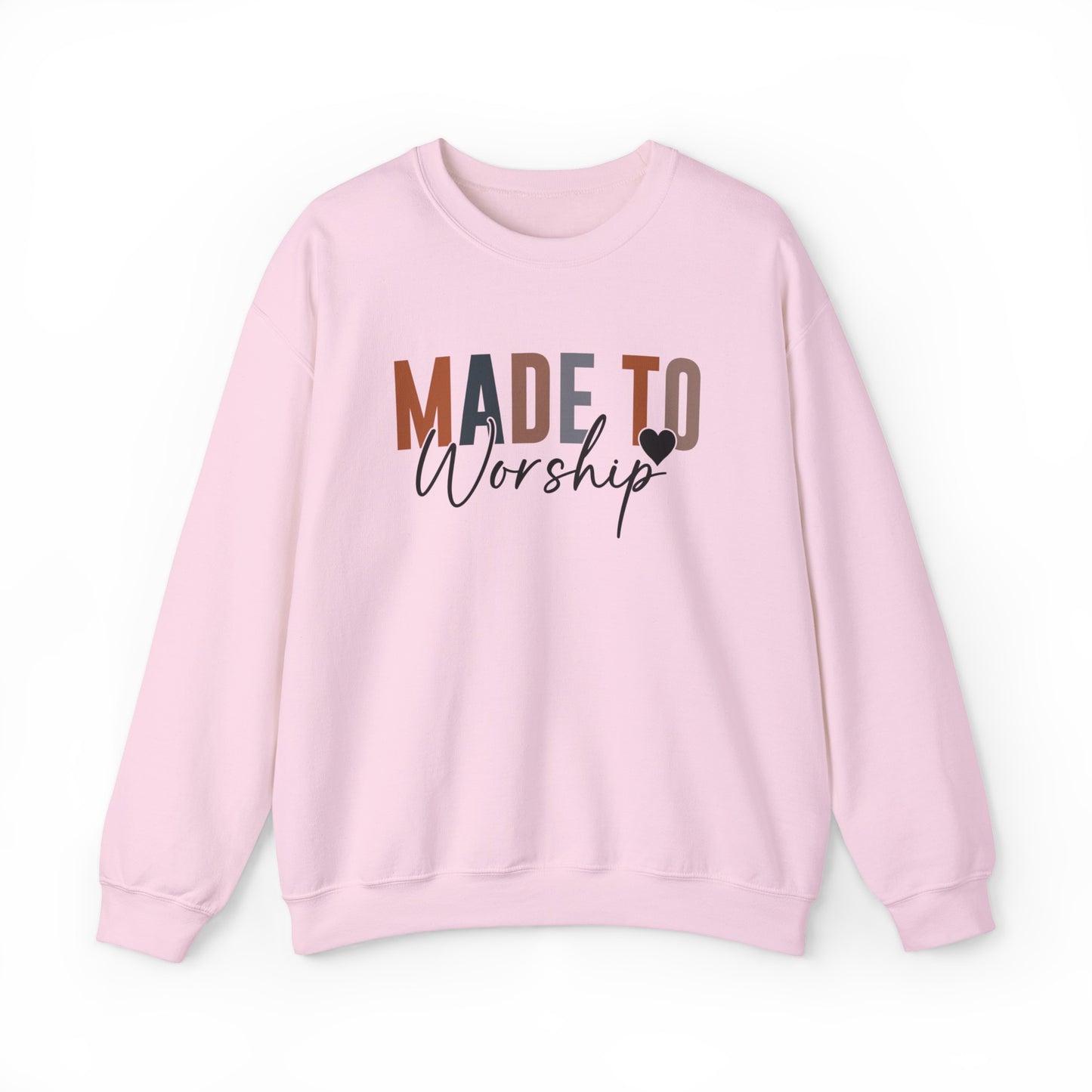 Made to Worship Premium Sweatshirt Light Pink tosave1life.com