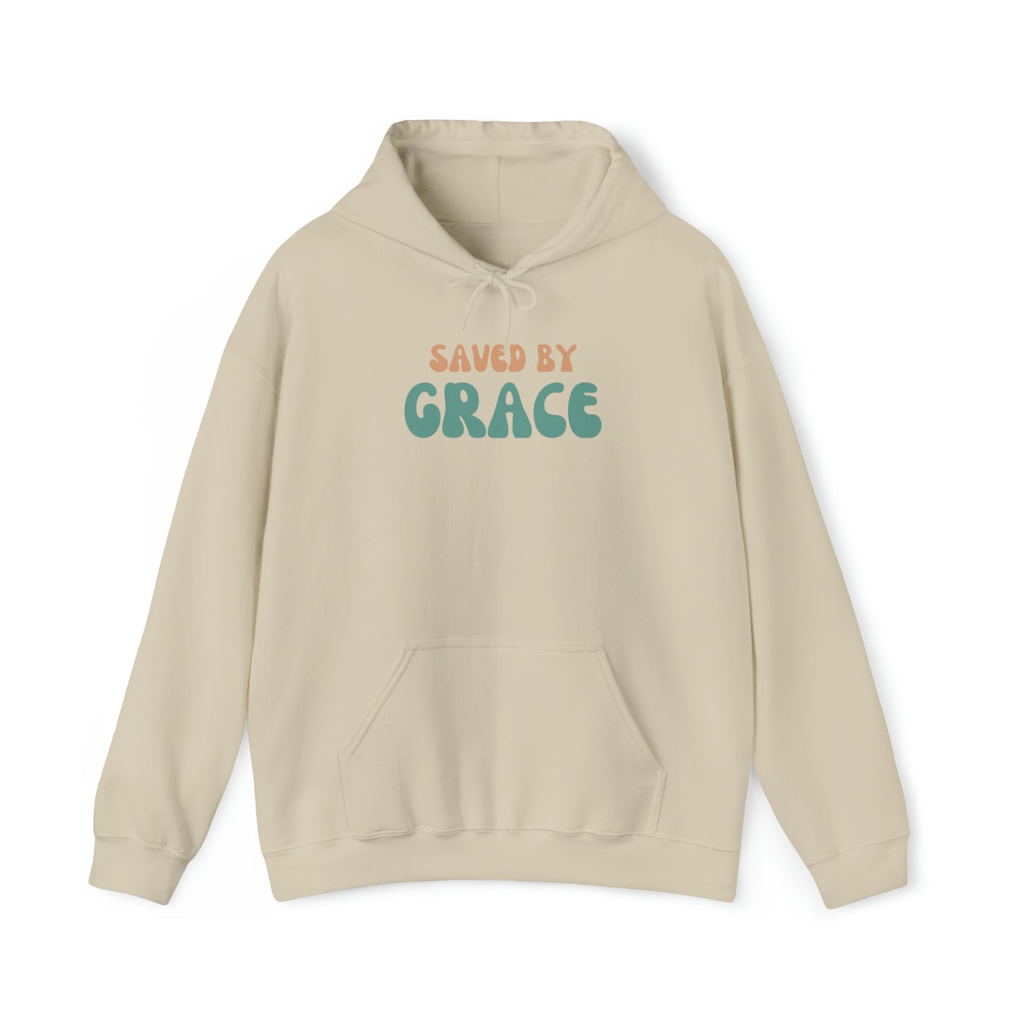 Saved by Grace Premium Hoodie Sand tosave1life.com