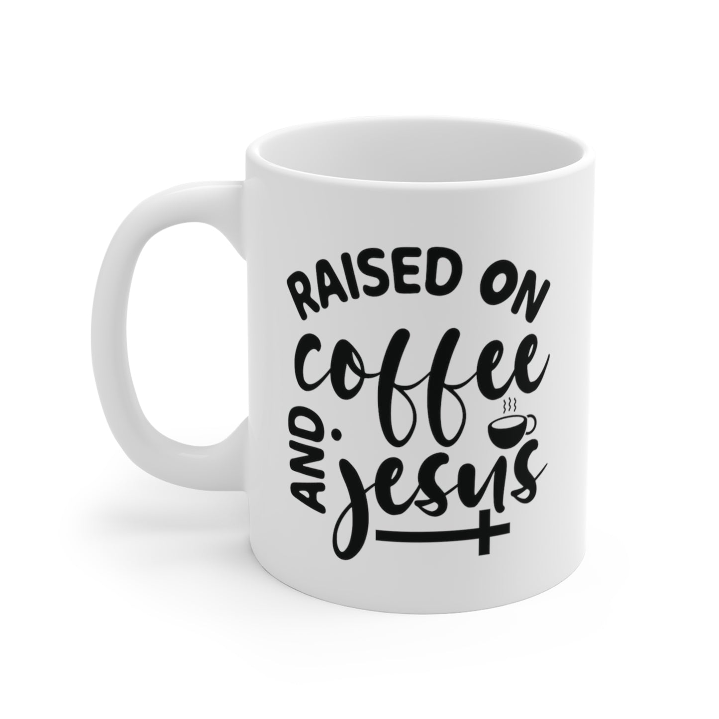 Raised On Coffee and Jesus Premium Mug tosave1life.com