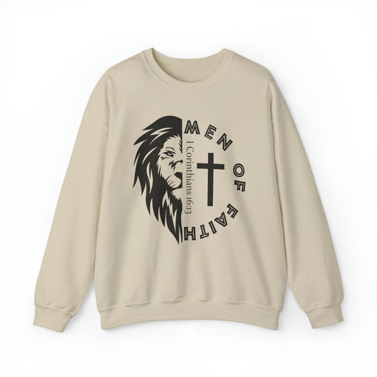 Men of Faith Premium Sweatshirt Sand tosave1life.com