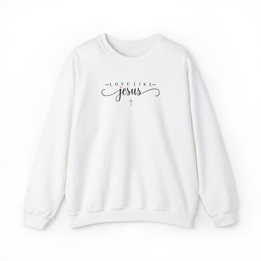 Love Like Jesus Premium Sweatshirt White tosave1life.com