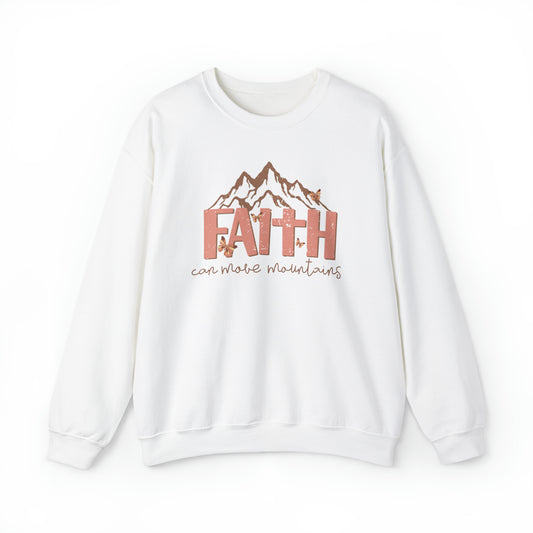Faith Can Move Mountains Premium Sweatshirt White tosave1life.com