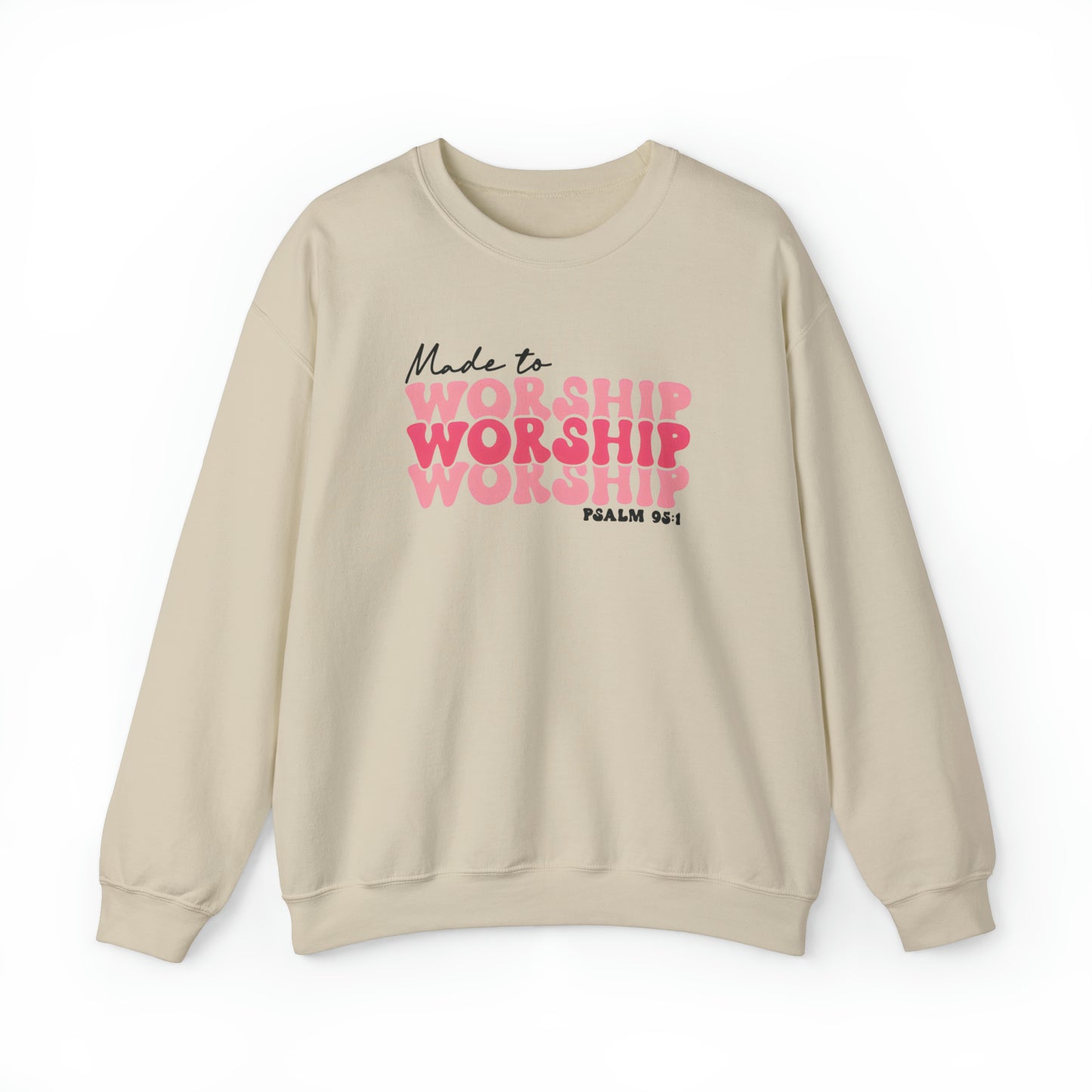 Made to Worship Premium Sweatshirt Sand tosave1life.com