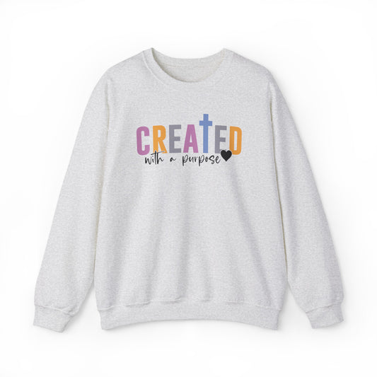 Created With a Purpose Premium Sweatshirt Ash tosave1life.com