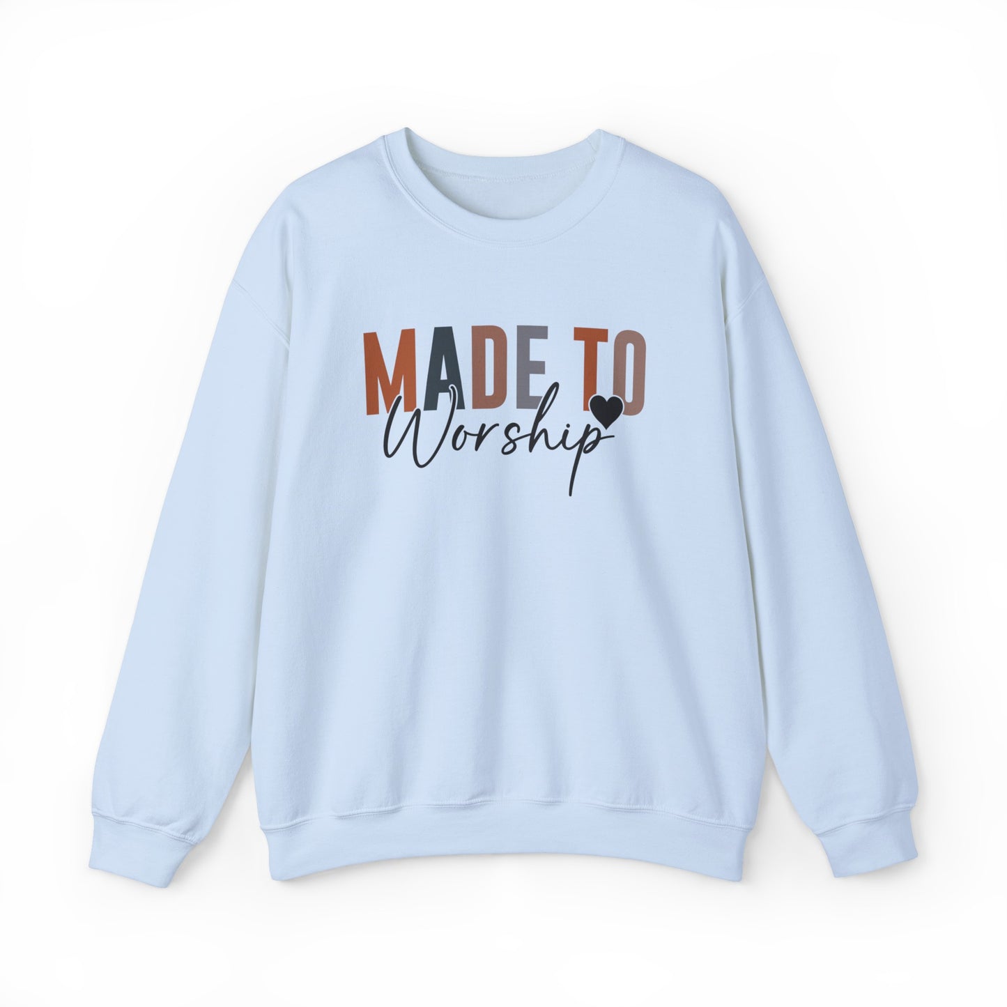 Made to Worship Premium Sweatshirt Light Blue tosave1life.com