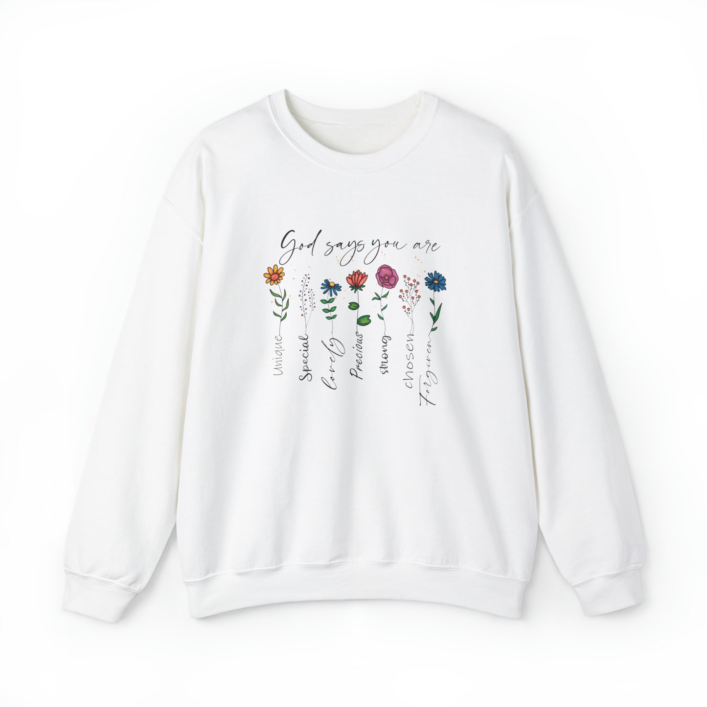 God Says You Are Premium Sweatshirt White tosave1life.com