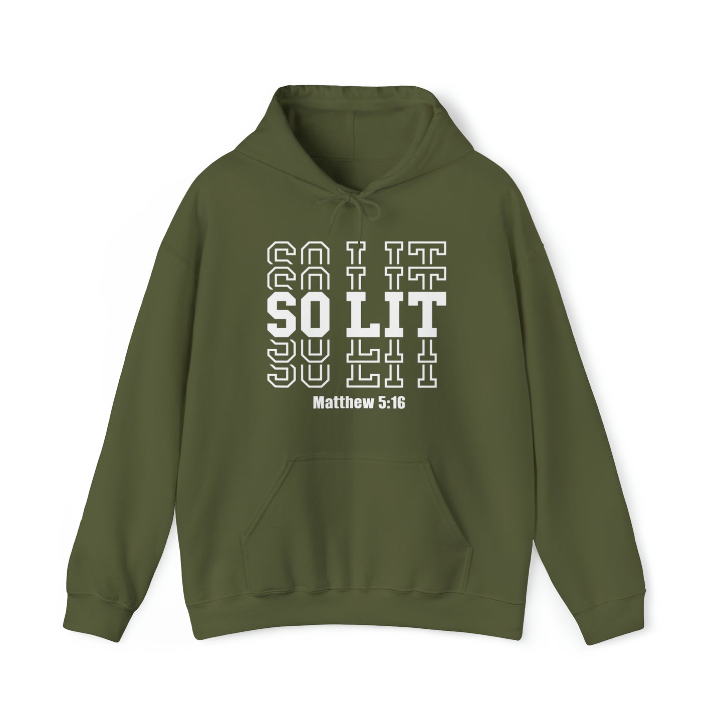 So Lit Premium Hoodie Military Green tosave1life.com