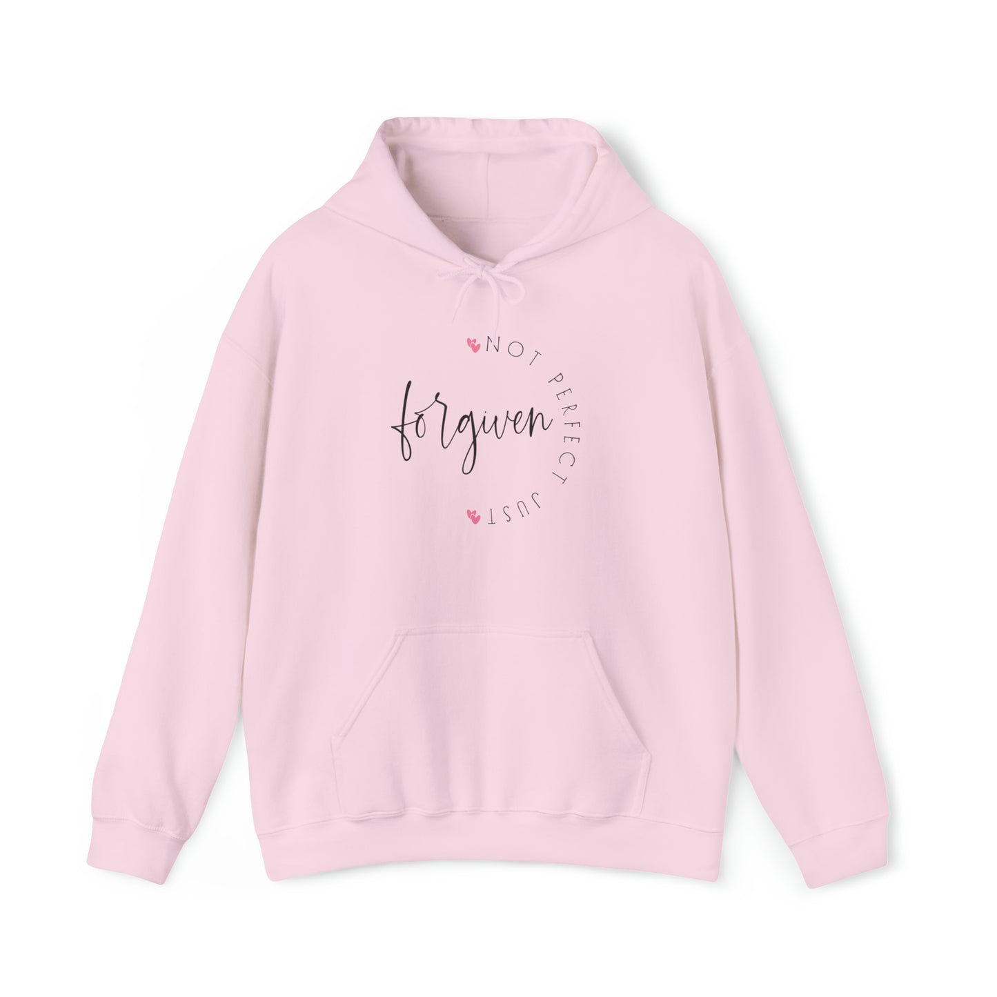 Not Perfect Just Forgiven Premium Hoodie Light Pink tosave1life.com