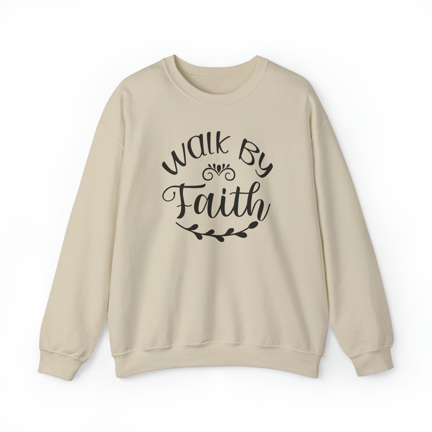 Walk by Faith Premium Sweatshirt Sand tosave1life.com