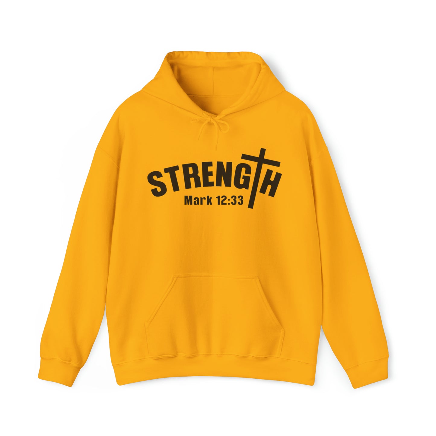 Strength Premium Hoodie Gold tosave1life.com