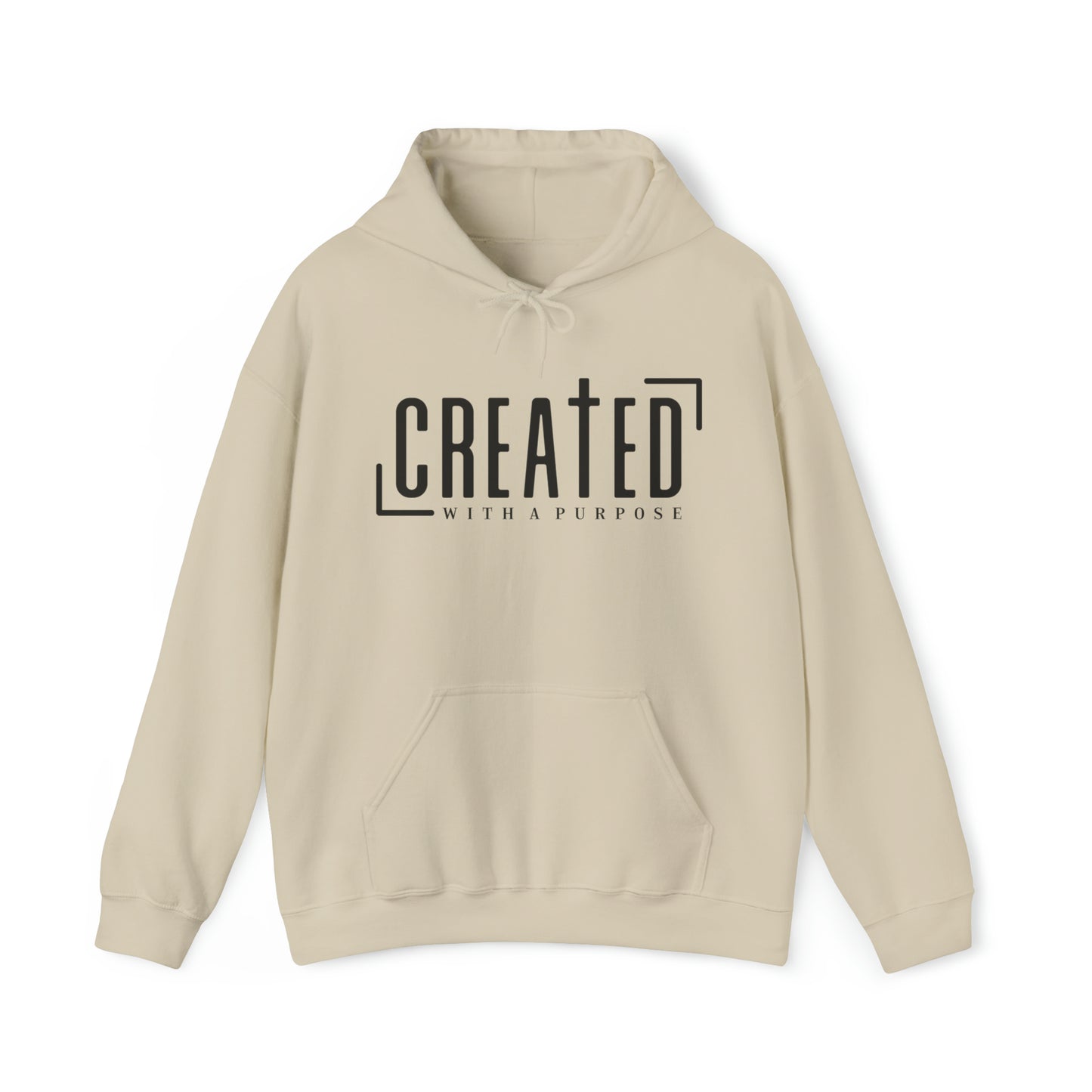 Created With a Purpose Premium Hoodie Sand tosave1life.com