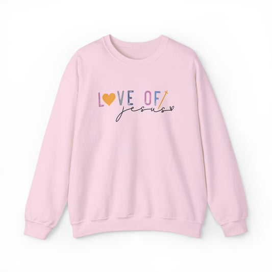 Love of Jesus Premium Sweatshirt Light Pink tosave1life.com
