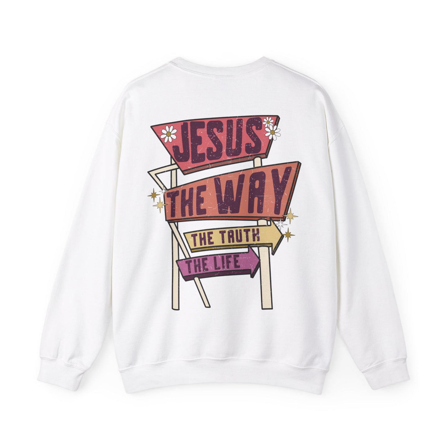 Jesus the Way Premium Sweatshirt White tosave1life.com