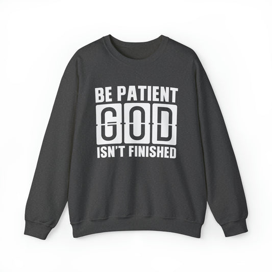 Be Patient Premium Sweatshirt Dark Heather tosave1life.com