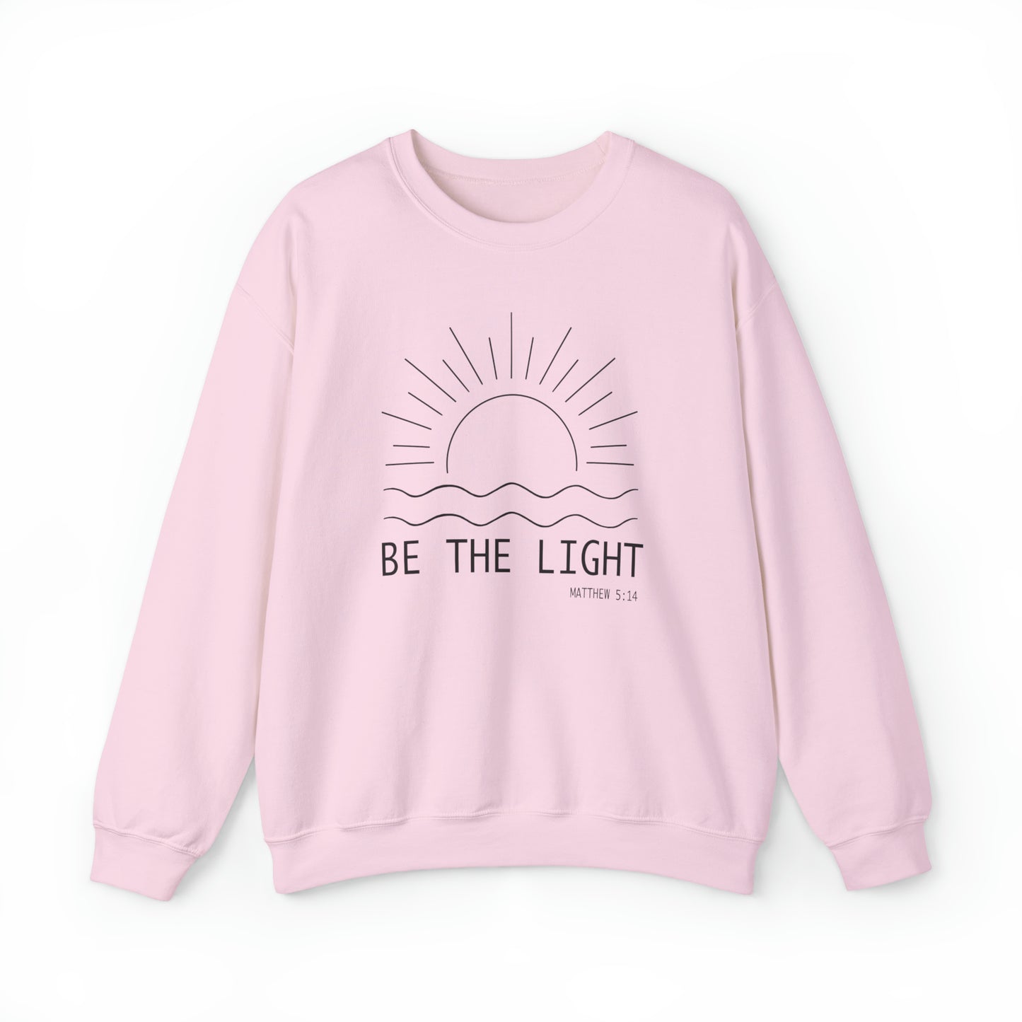 Be The Light Premium Sweatshirt Light Pink tosave1life.com