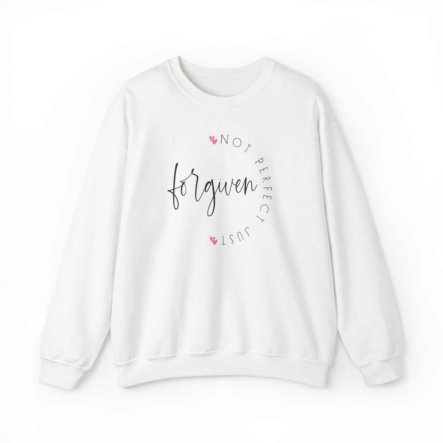 Not Perfect Just Forgiven Premium Sweatshirt White tosave1life.com