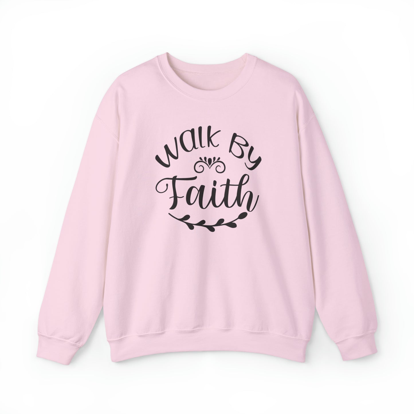 Walk by Faith Premium Sweatshirt Light Pink tosave1life.com