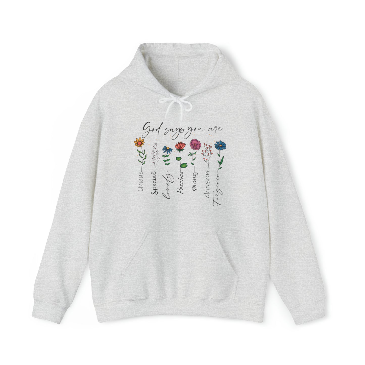 God Says You Are Premium Hoodie Ash tosave1life.com