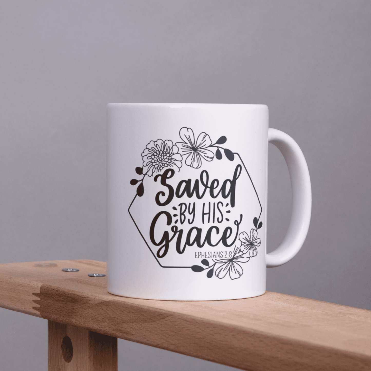 Saved By His Grace Premium Mug 11oz tosave1life.com
