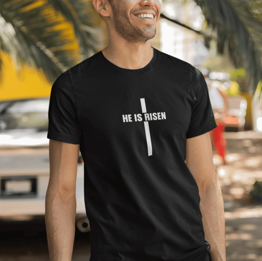 he is risen black shirt