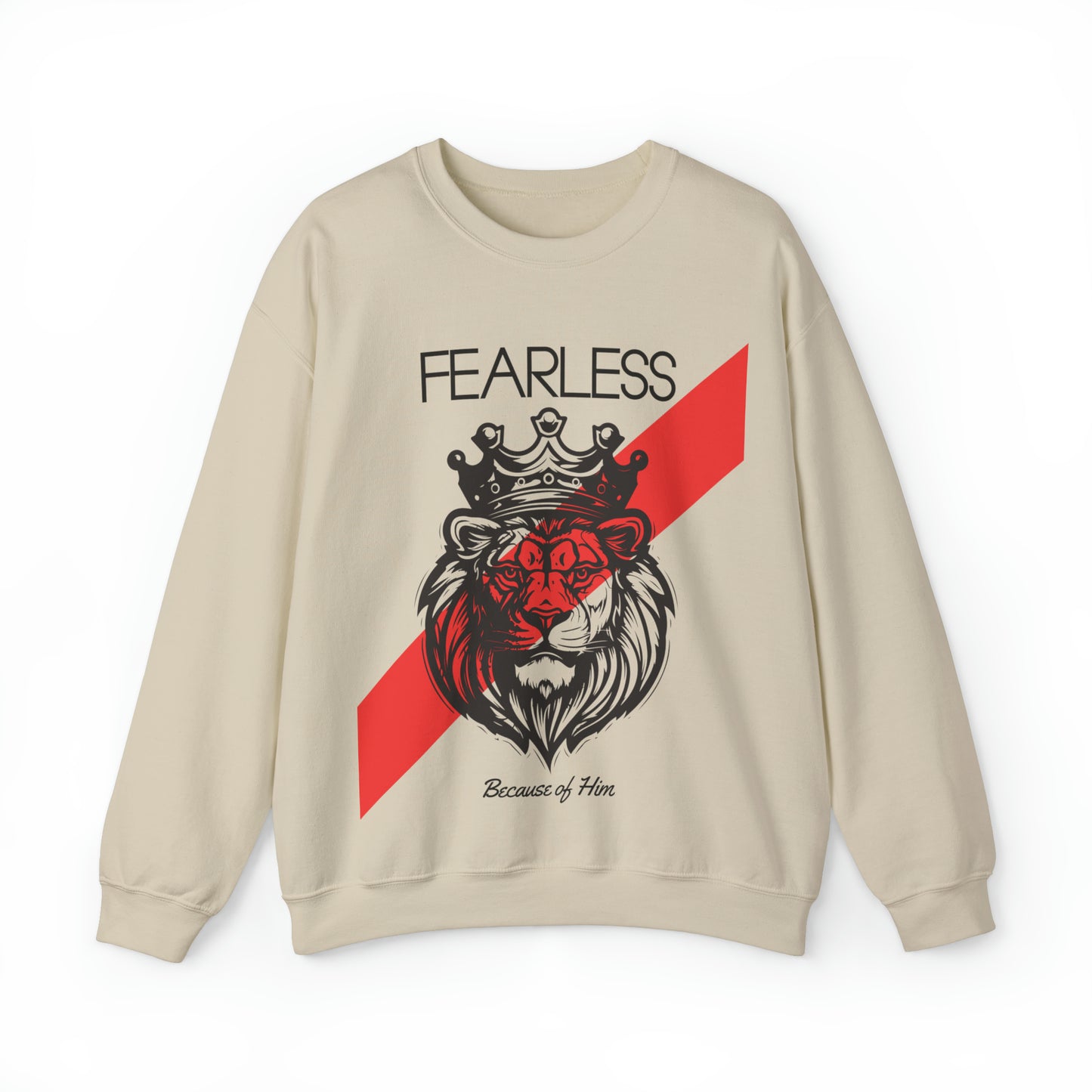 Fearless Christian Sweatshirt Sand tosave1life.com