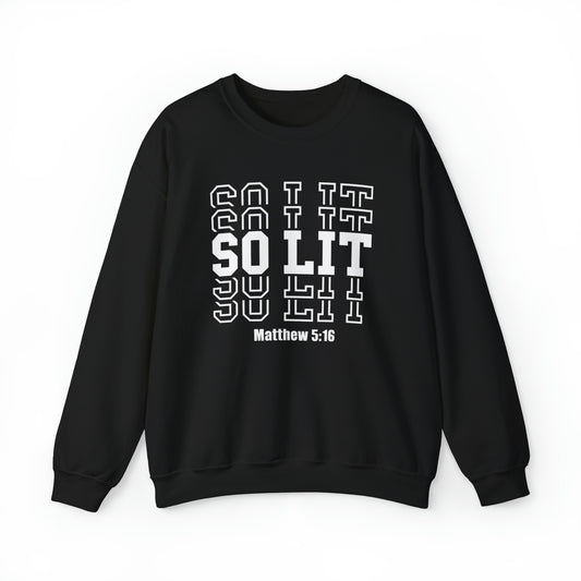 So Lit Christian Sweatshirt Black tosave1life.com