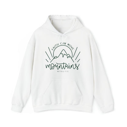 Faith Can Move Mountains Christian Hoodie White tosave1life.com